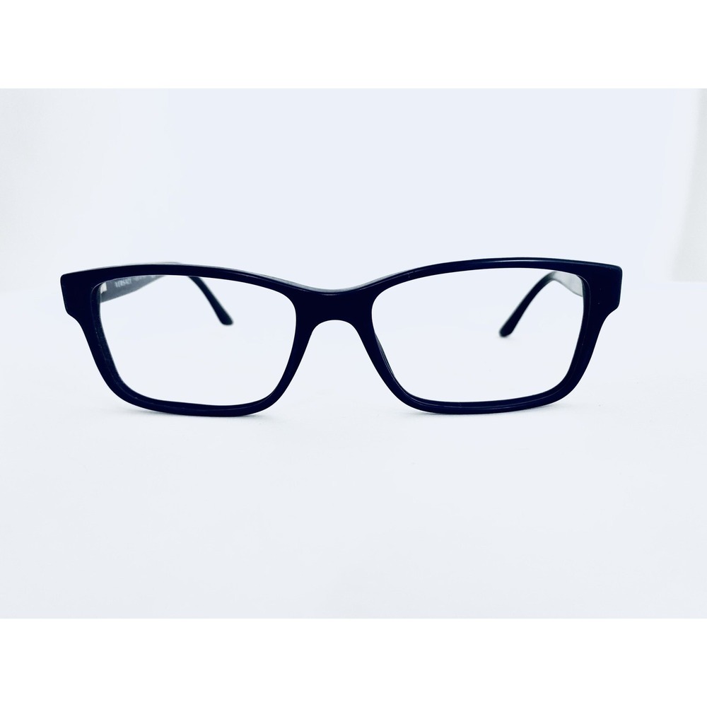 Versace Dark Blue Rectangular Glasses Italy 52 17 140